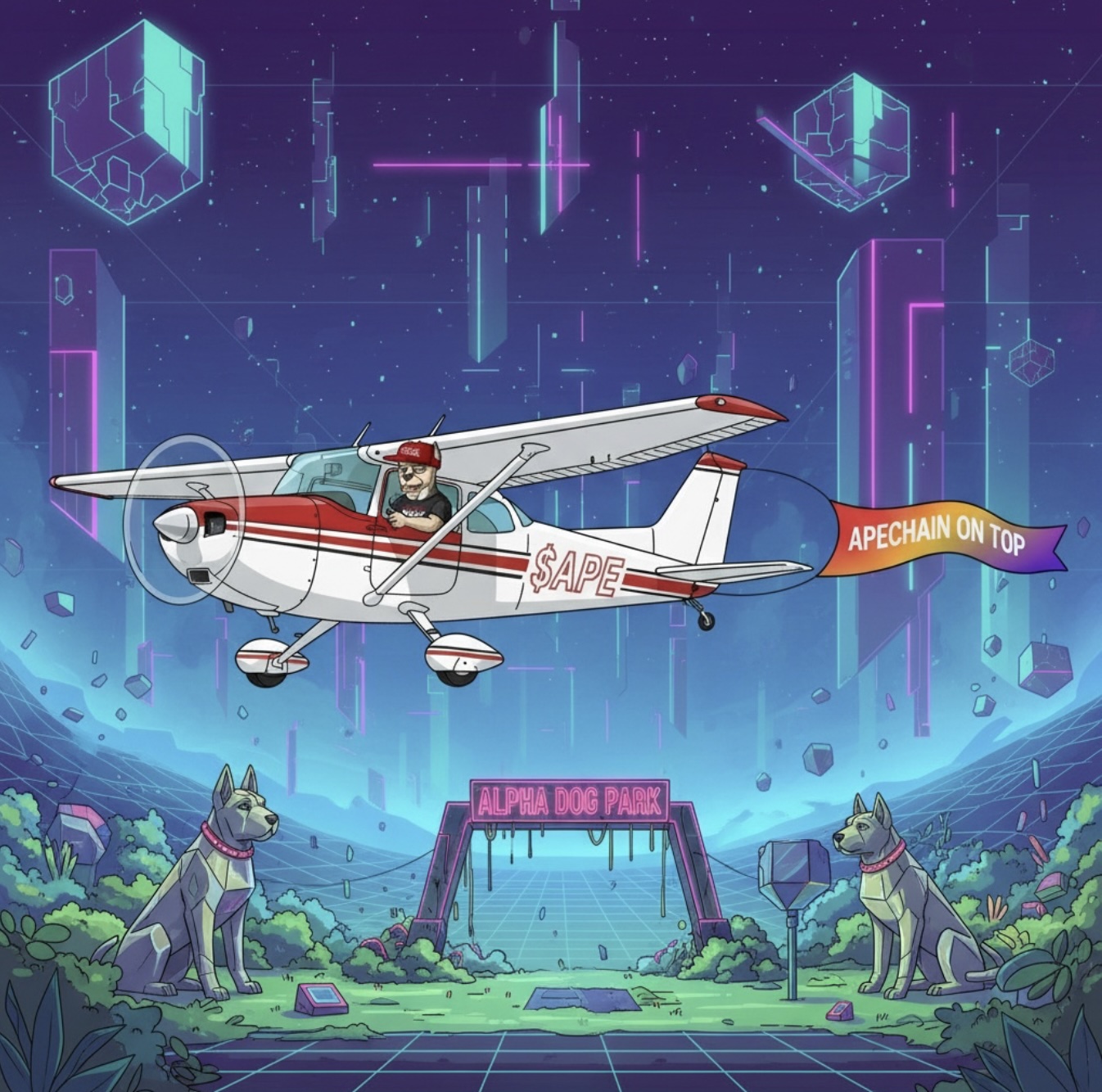 Alpha Dog flying plane